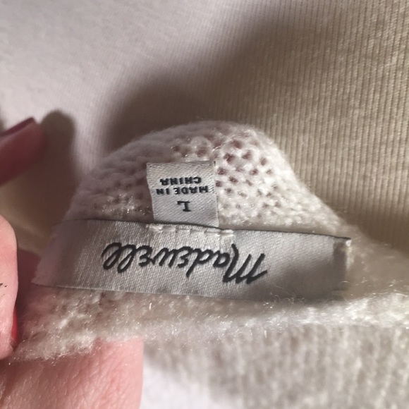 Madewell Stripe Sleeve Geo Pullover Sweater - Picture 9 of 11